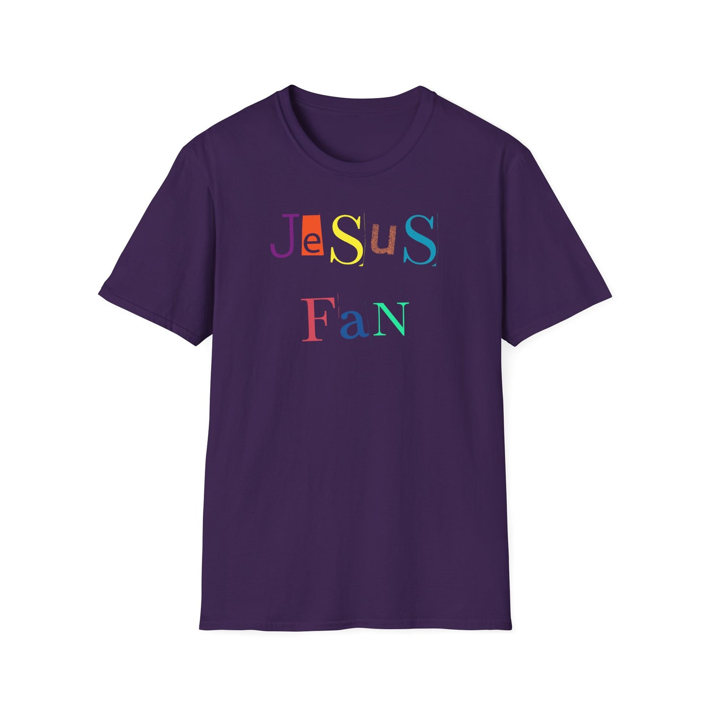 Jesus Fan Unisex Softstyle T-Shirt - Colorful Faith Graphic Tee