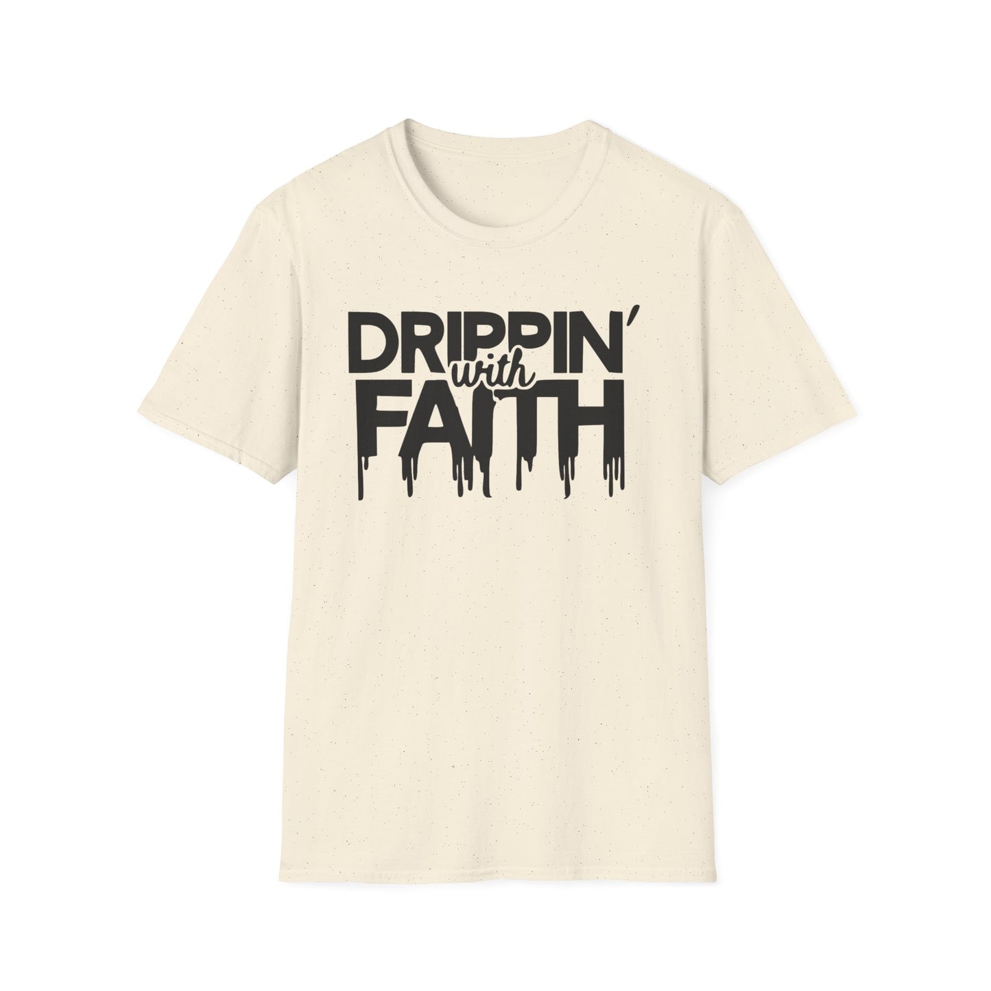 Drippin' with Faith Unisex Softstyle T-Shirt - Inspirational Casual Tee for Faith and Confidence