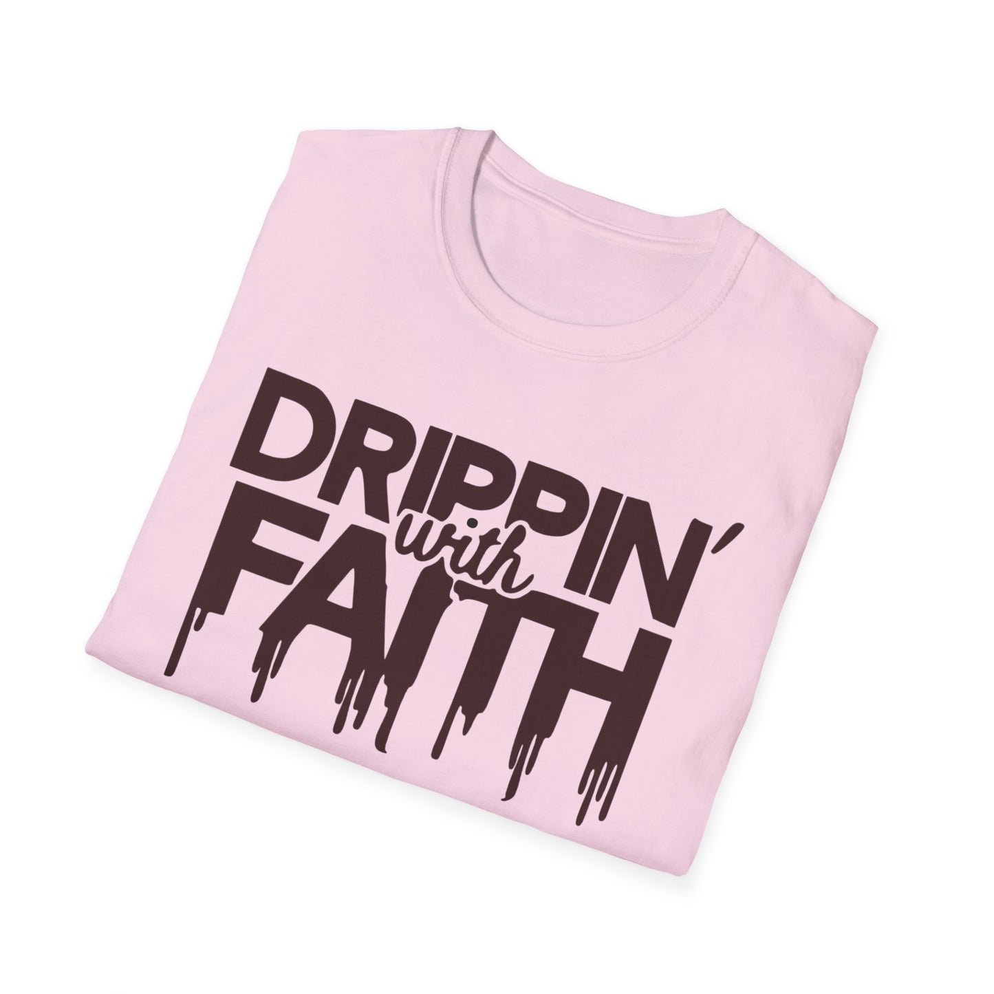 Drippin' with Faith Unisex Softstyle T-Shirt - Inspirational Everyday Wear