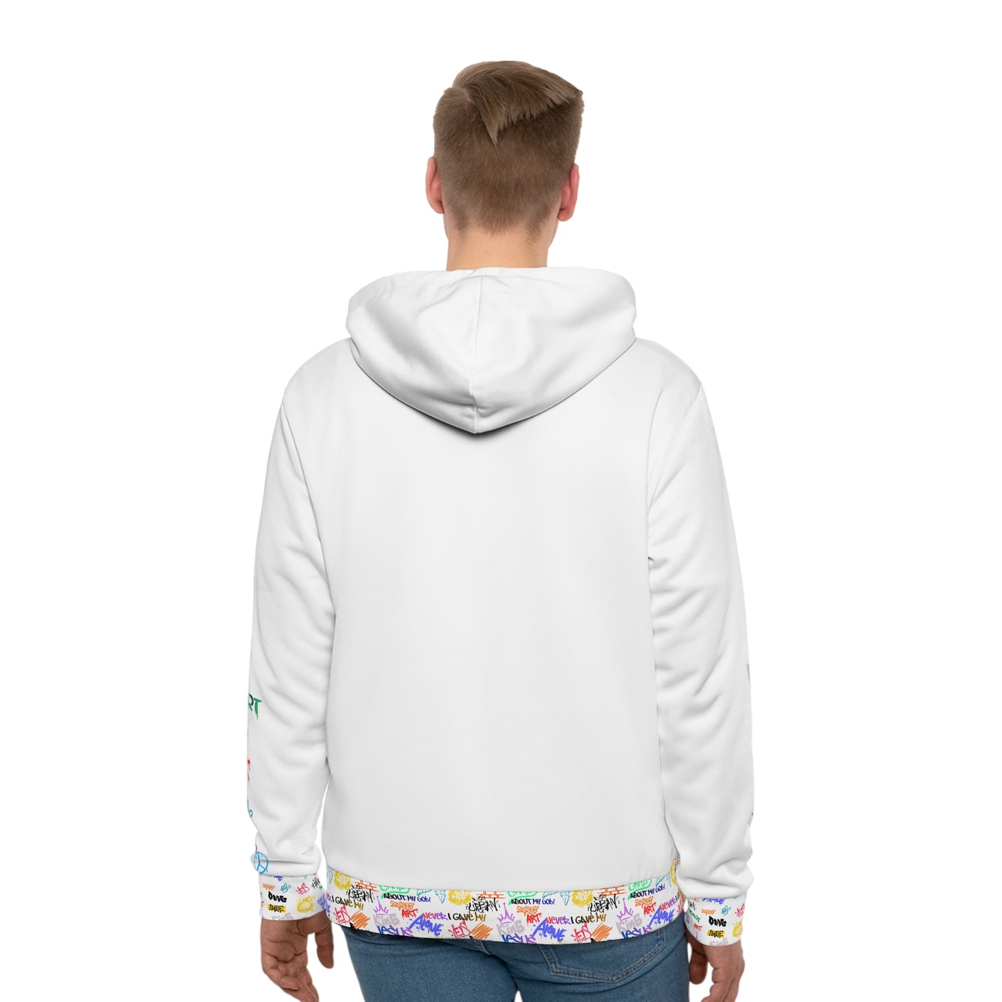 Graffiti Doodle Hoodie — Colorful All-Over Print Streetwear