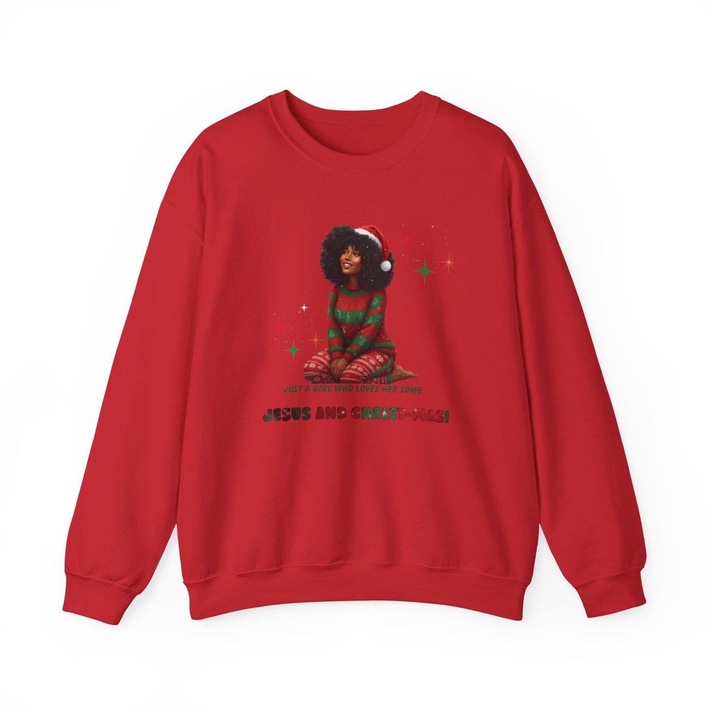 Just a girl... Jesus and CHRIST-mas Unisex Heavy Blend™ Crewneck Sweatshirt