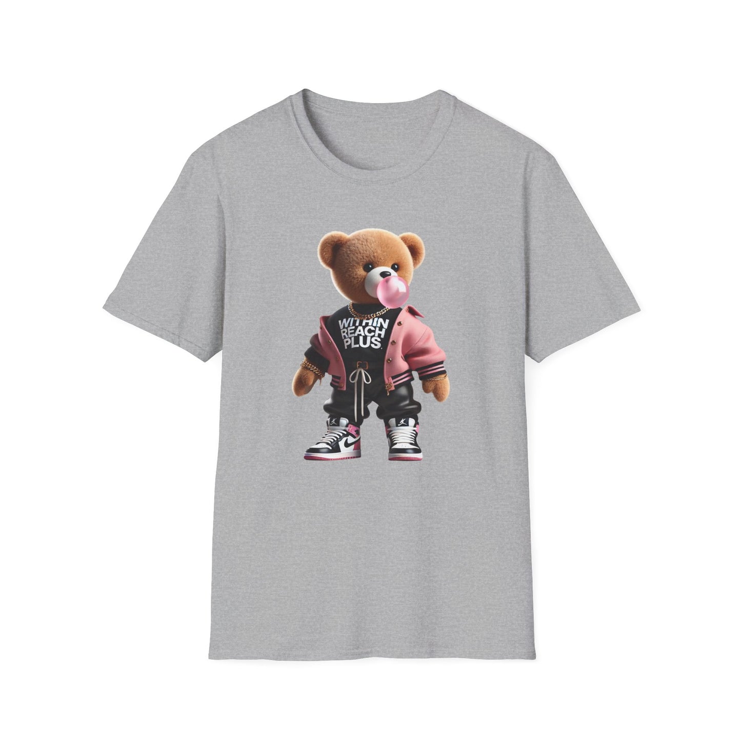 WITHIN REACH PLUS FUN BEAR Graphic Unisex Softstyle T-Shirt - Streetwear Vibe for Everyday Style