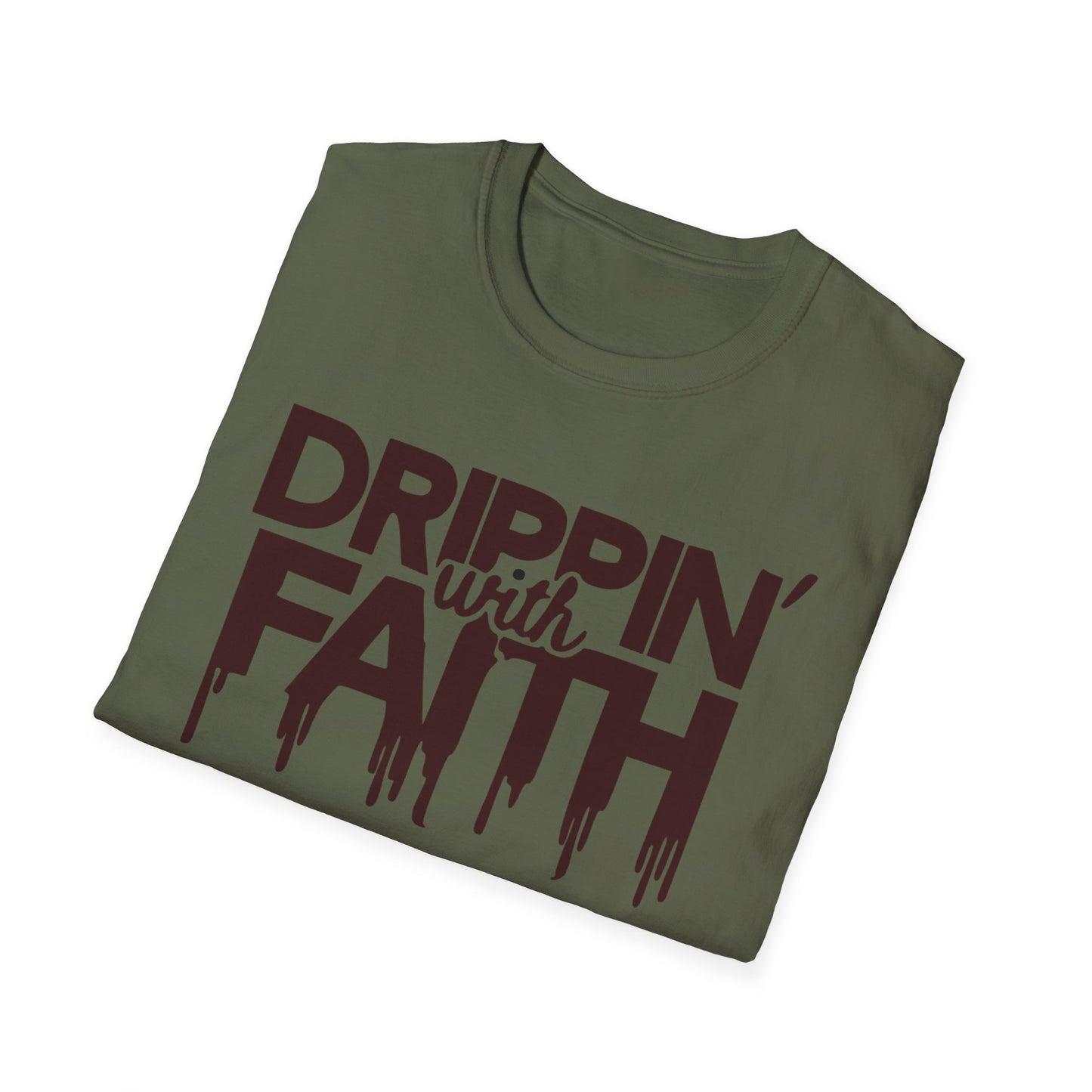 Drippin' with Faith Unisex Softstyle T-Shirt - Inspirational Everyday Wear