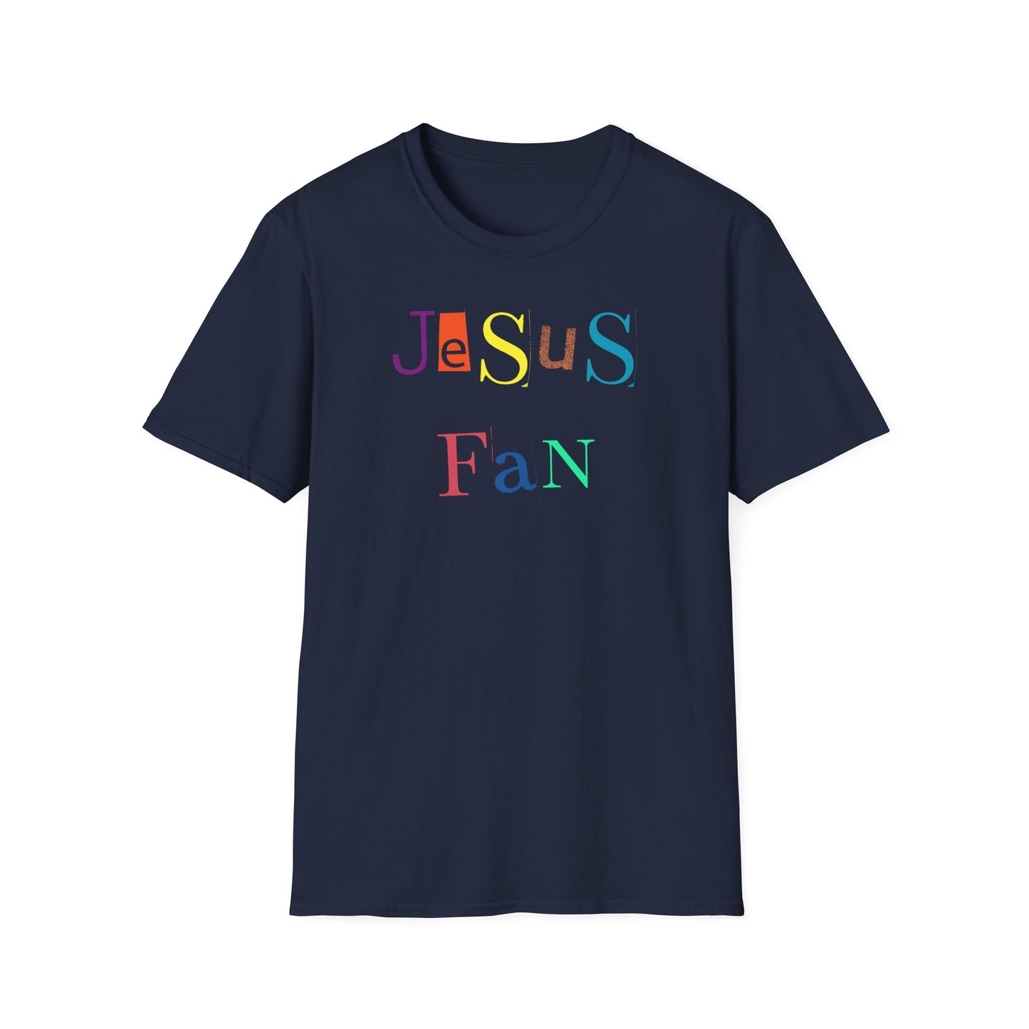 Jesus Fan Unisex Softstyle T-Shirt - Colorful Faith Graphic Tee