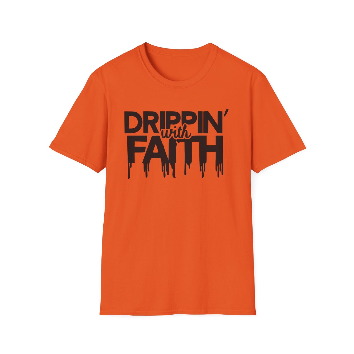 Drippin' with Faith Unisex Softstyle T-Shirt - Inspirational Casual Tee for Faith and Confidence