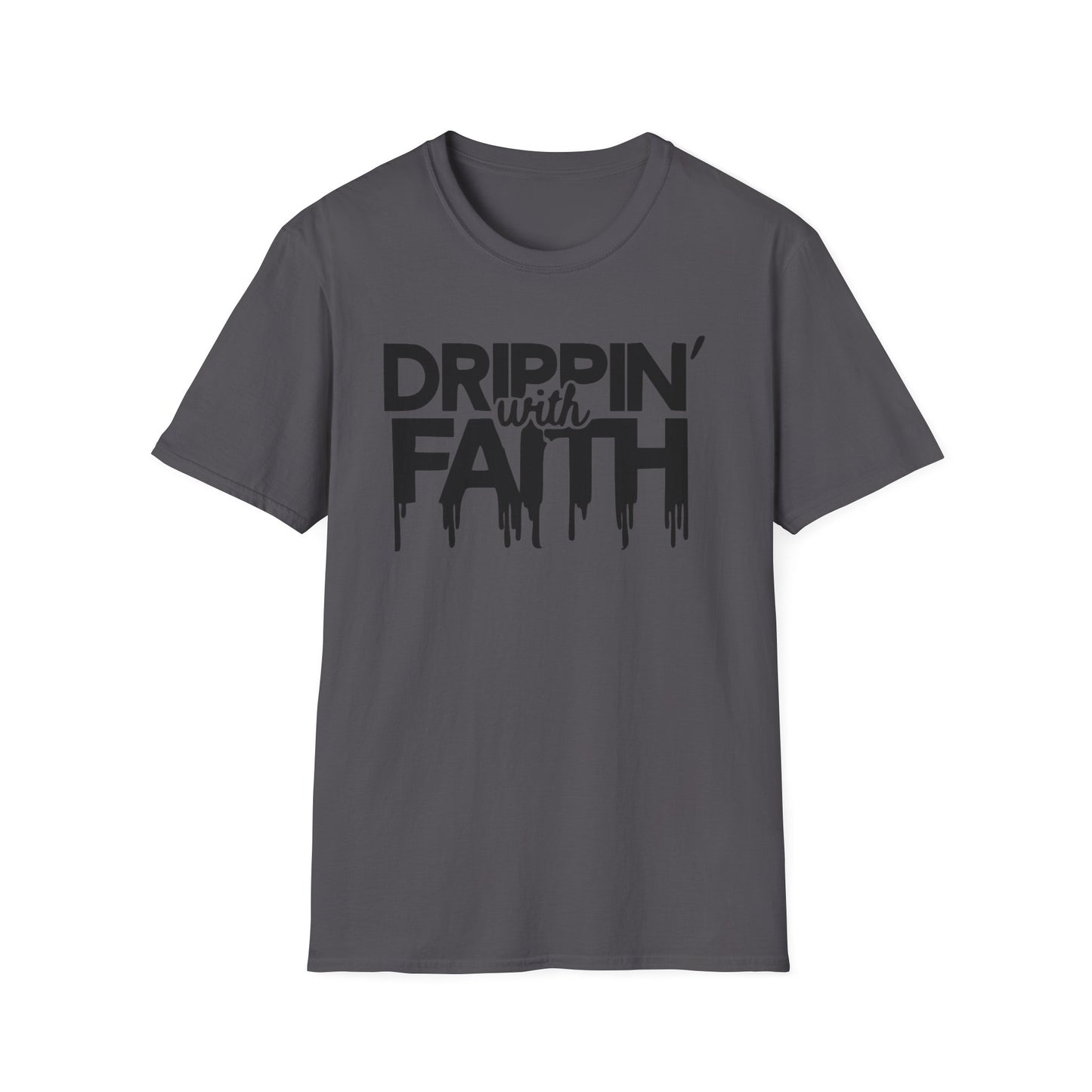 Drippin' with Faith Unisex Softstyle T-Shirt - Inspirational Casual Tee for Faith and Confidence