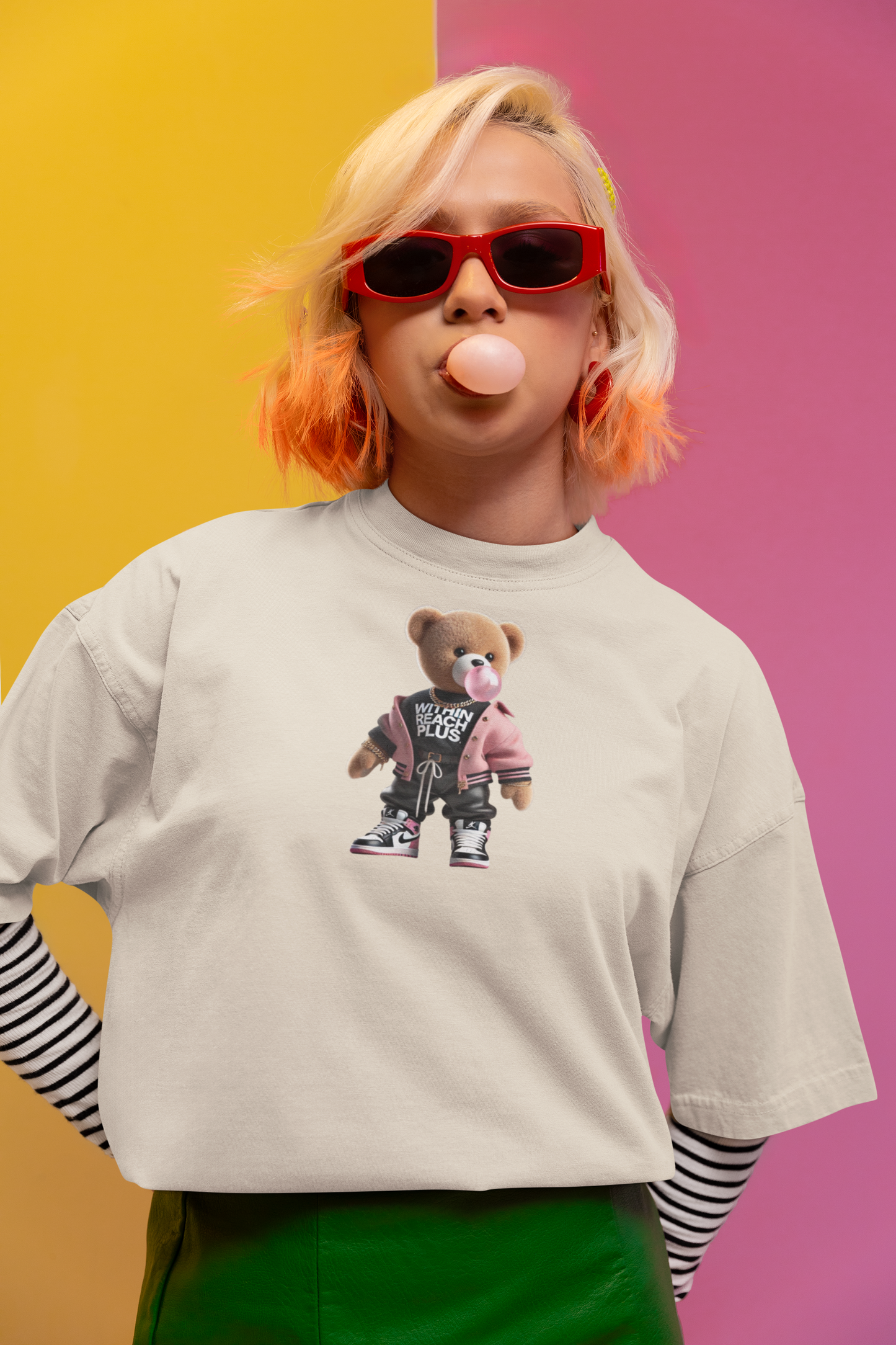 WITHIN REACH PLUS FUN BEAR Graphic Unisex Softstyle T-Shirt - Streetwear Vibe for Everyday Style
