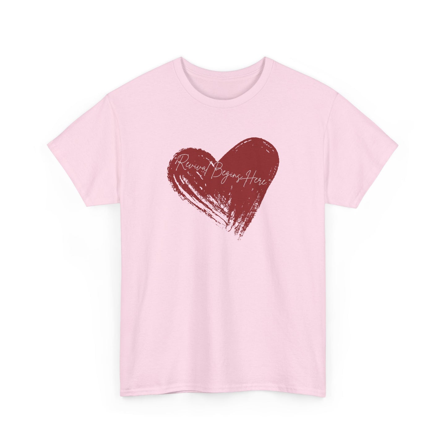 REVIVAL BEGINS HERE  Unisex Heavy Cotton Tee – Perfect for Love Celebrations