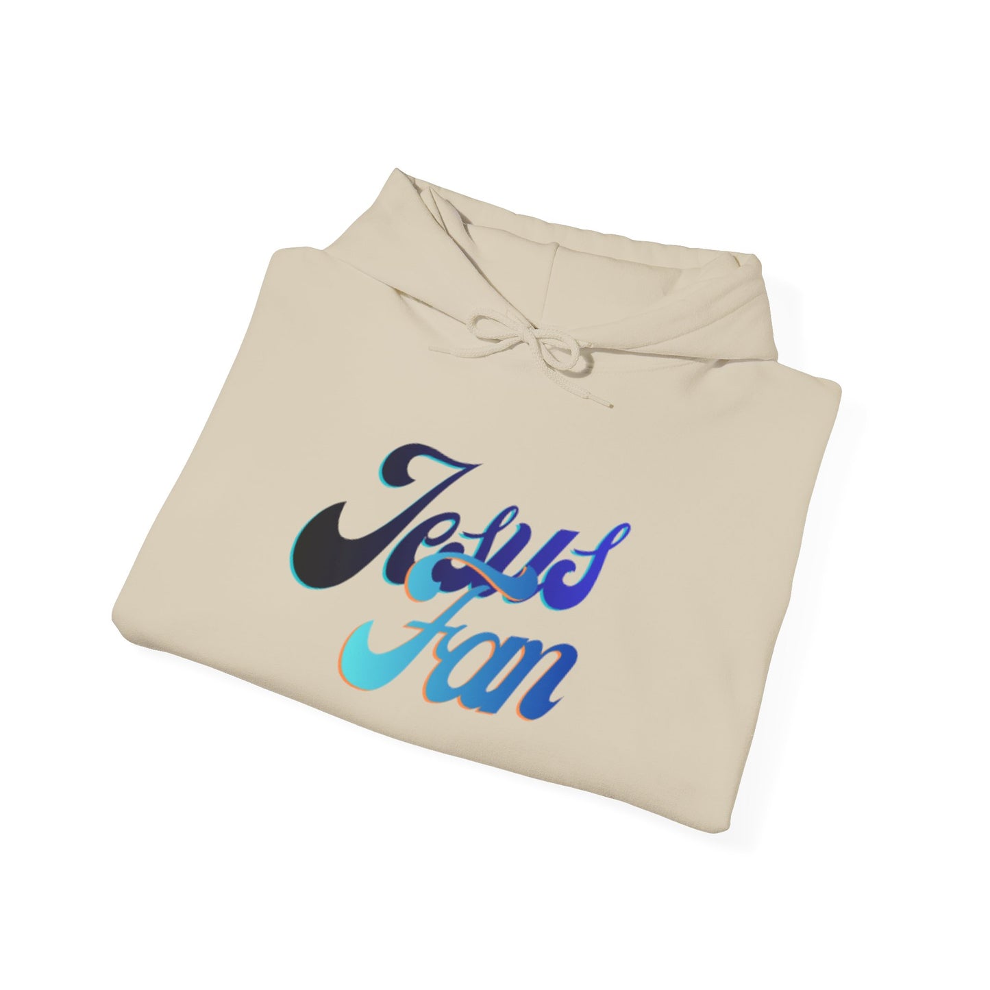 Jesus Fan Hoodie — Retro Script Christian Faith Pullover