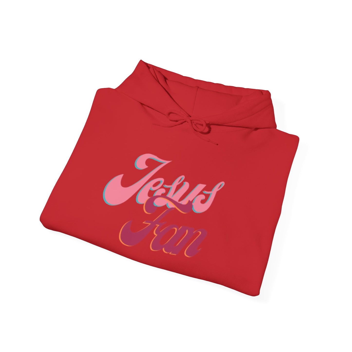 Jesus Fan Hoodie — Retro Pink Script Christian Faith Pullover