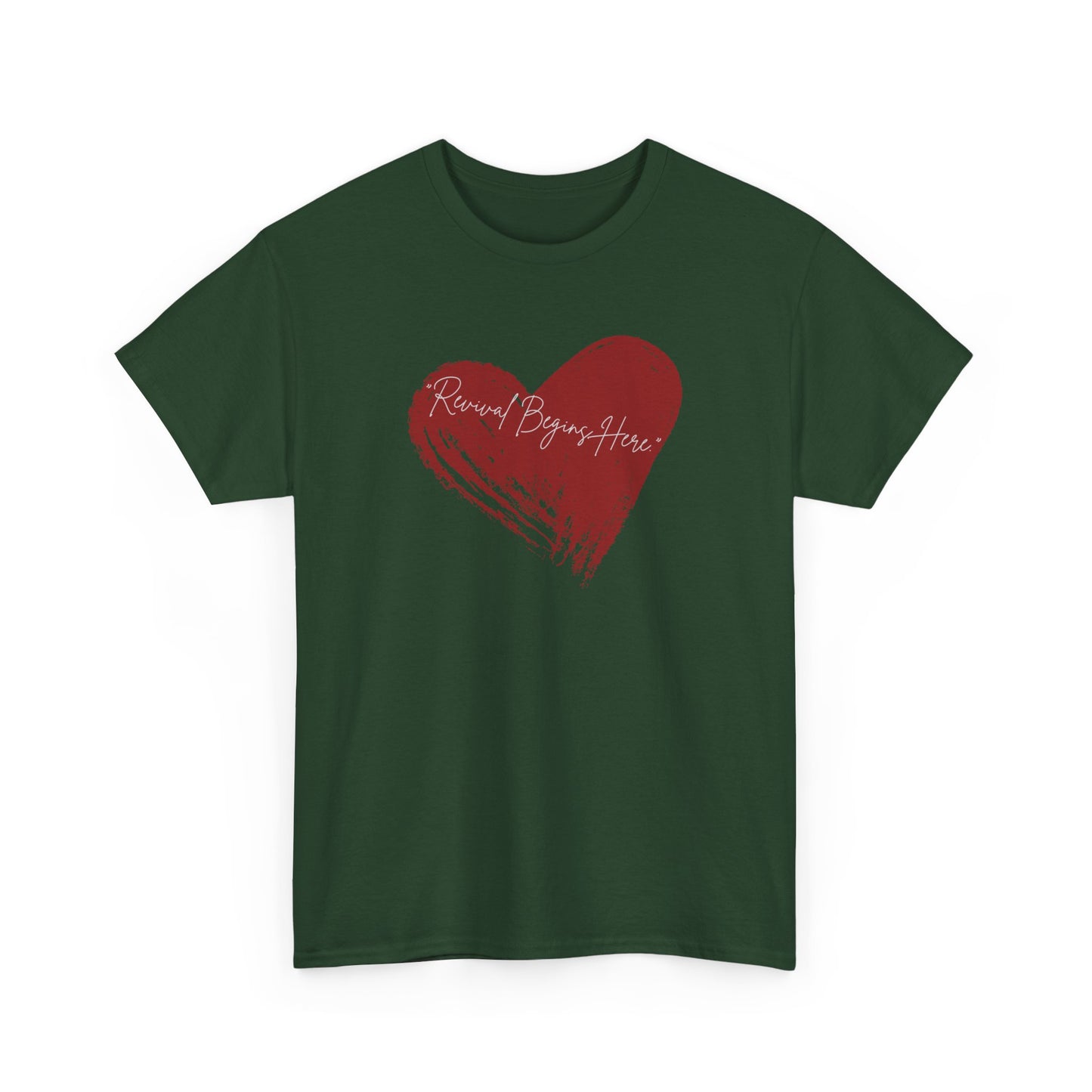 REVIVAL BEGINS HERE  Unisex Heavy Cotton Tee – Perfect for Love Celebrations
