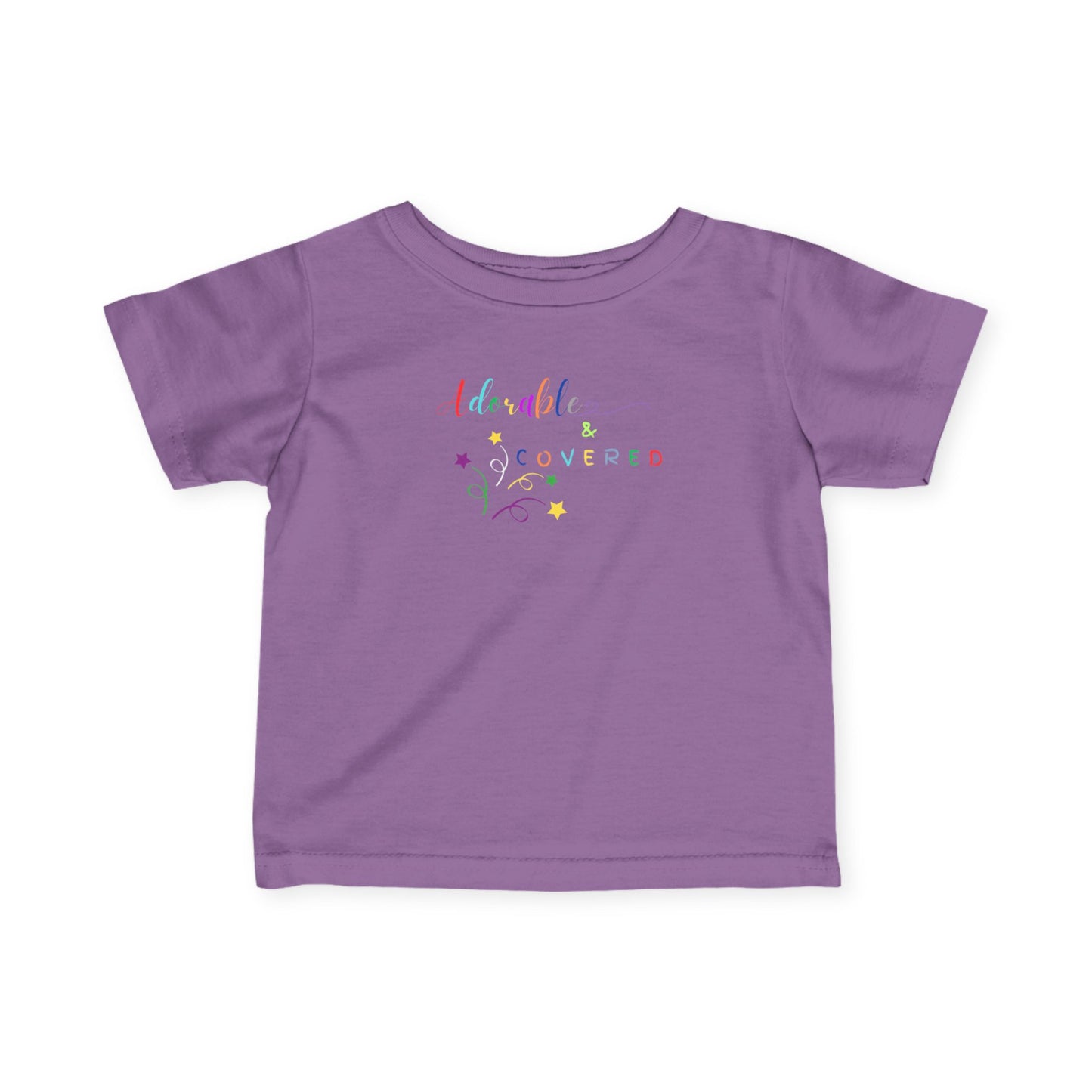 Adorable and Covered Whimsical Infant Fine Jersey Tee - Perfect Baby Shower Gift, Toddler Party Shirt, Cute Baby Apparel, Spring Outing Outfit, Colorful [...]