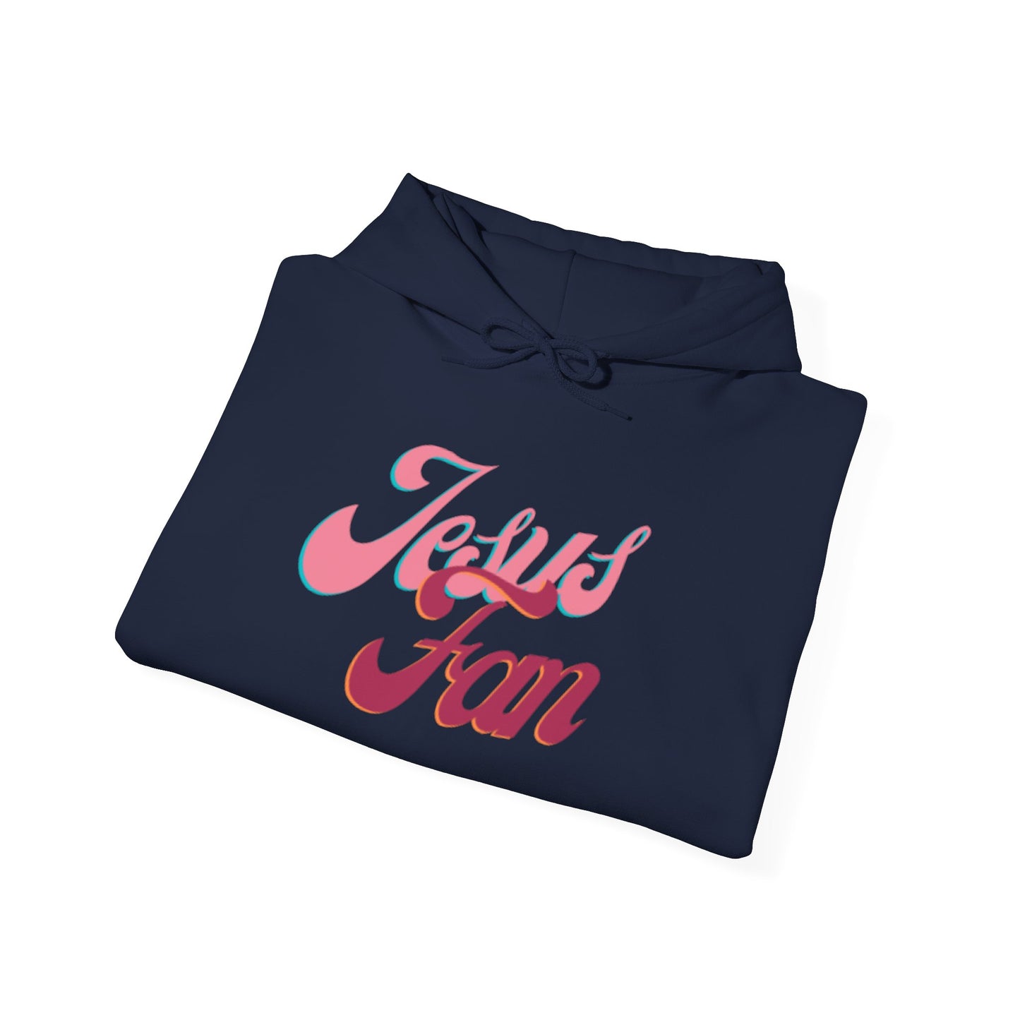 Jesus Fan Hoodie — Retro Pink Script Christian Faith Pullover