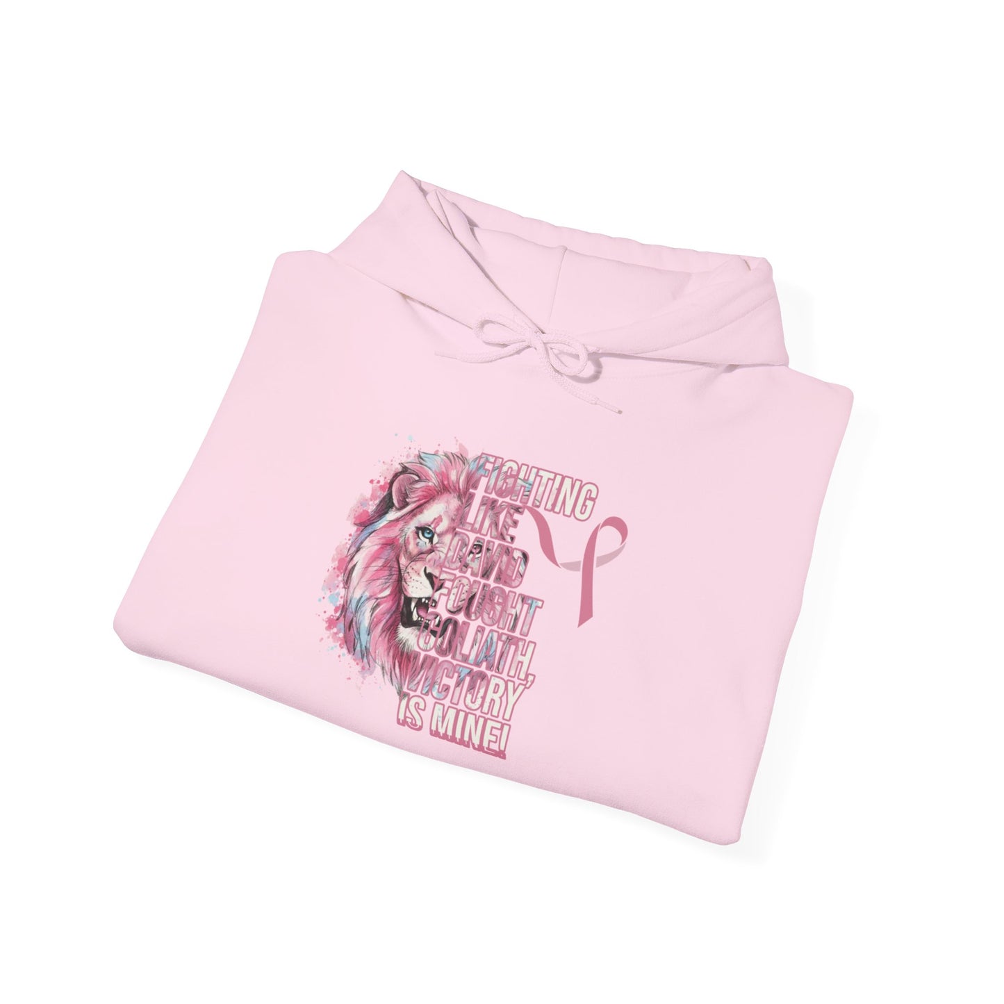 Breast Cancer Warrior Hoodie — Pink Lion Support Hoodie with 'Warrior' Design