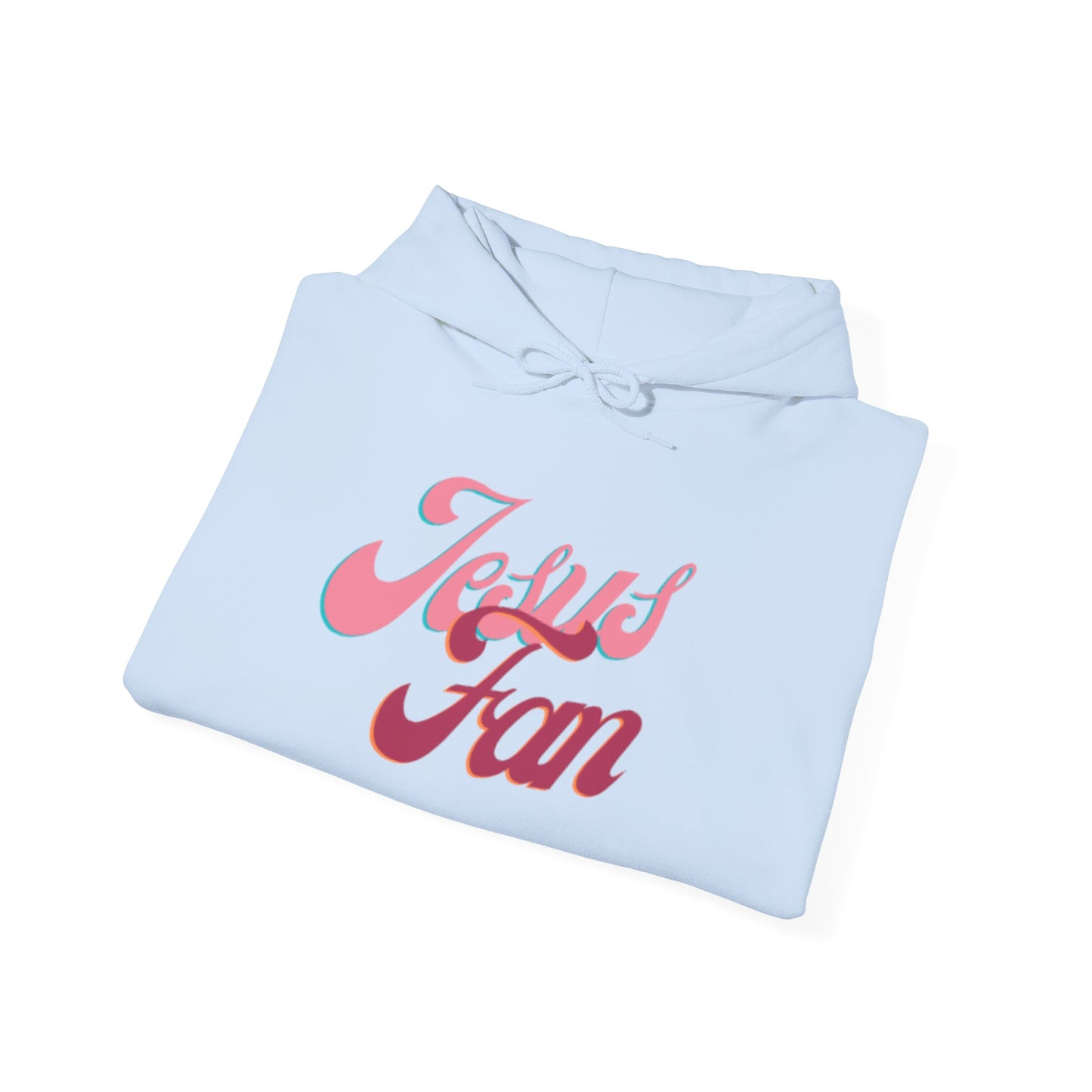 Jesus Fan Hoodie — Retro Pink Script Christian Faith Pullover