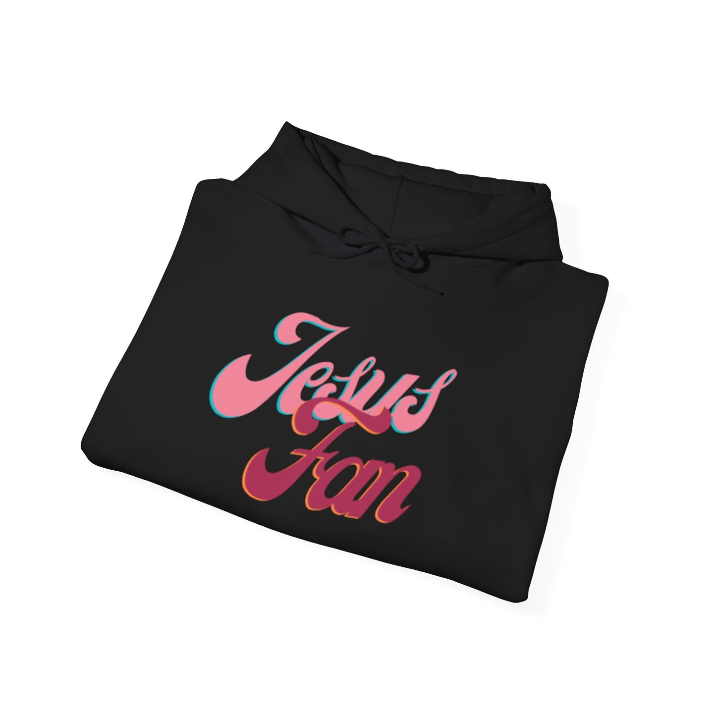 Jesus Fan Hoodie — Retro Pink Script Christian Faith Pullover