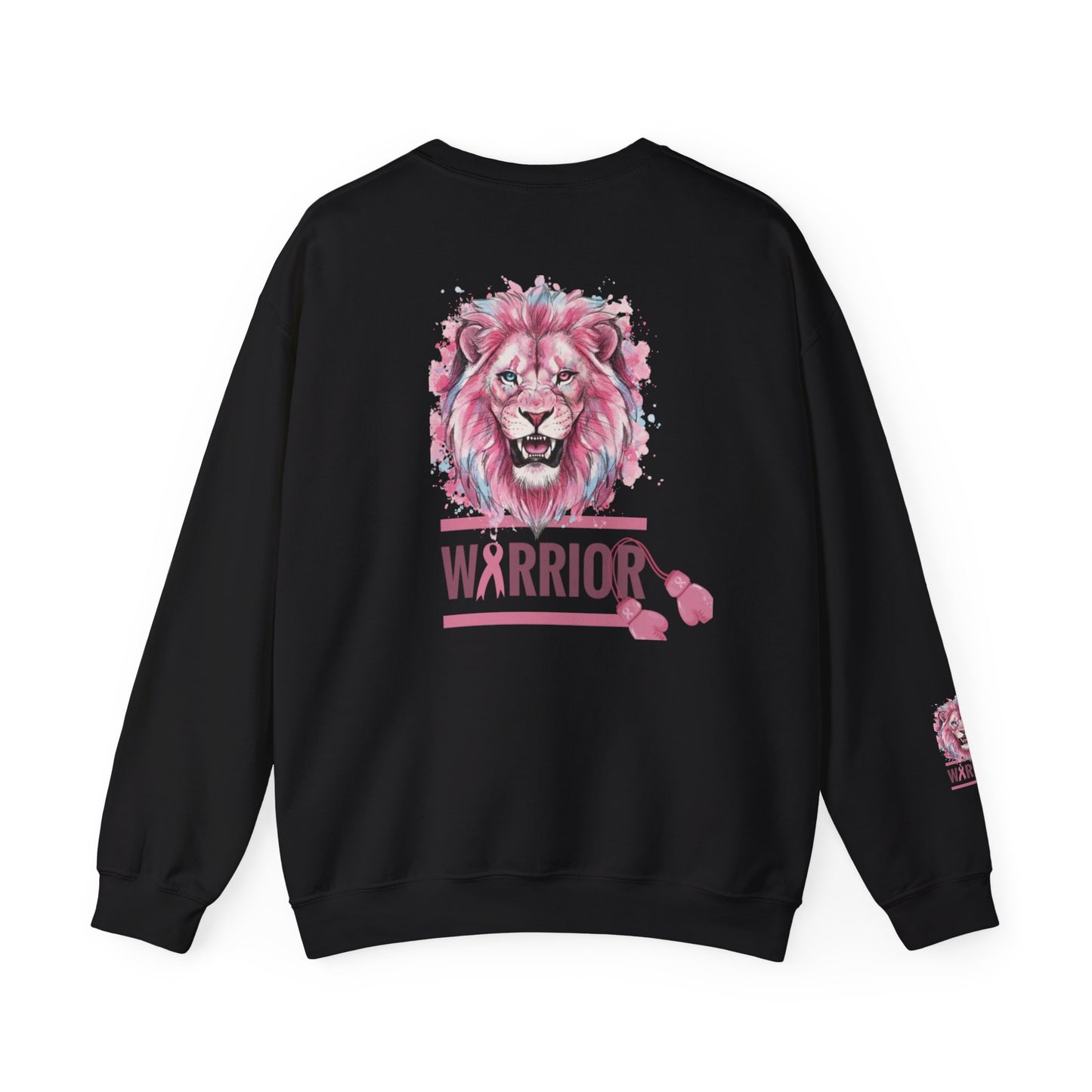 Breast Cancer Warrior Sweatshirt — Pink Lion Ribbon Crewneck