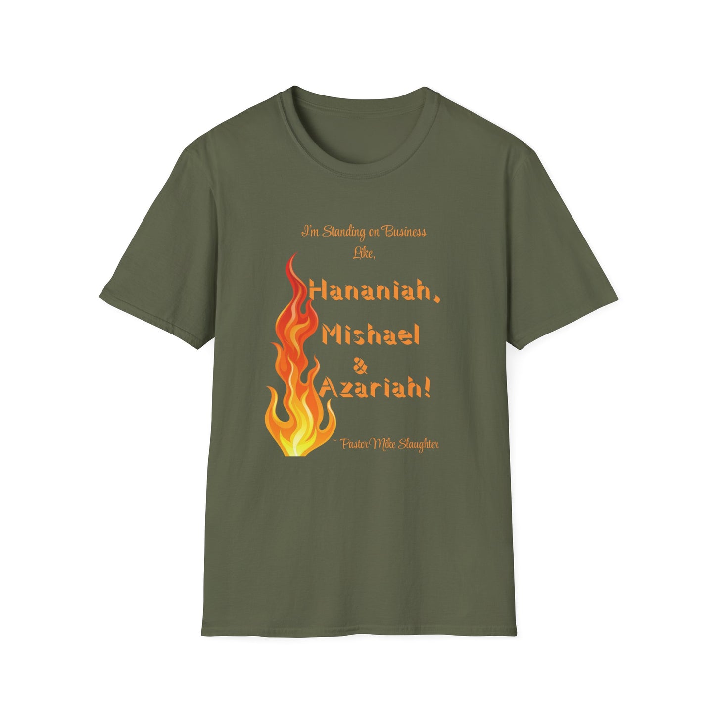 Daniel 3 Fire T-Shirt for Everyday Wear, Faith-Based Apparel, Christian Gift, Motivational Clothes, Unisex Softstyle Tee
