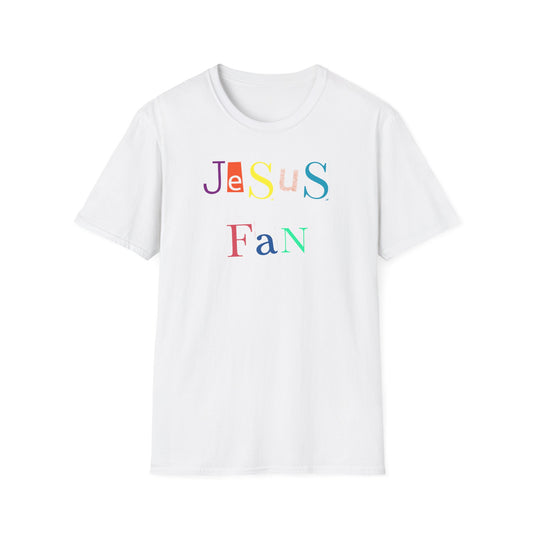Jesus Fan Unisex Softstyle T-Shirt - Colorful Faith Graphic Tee