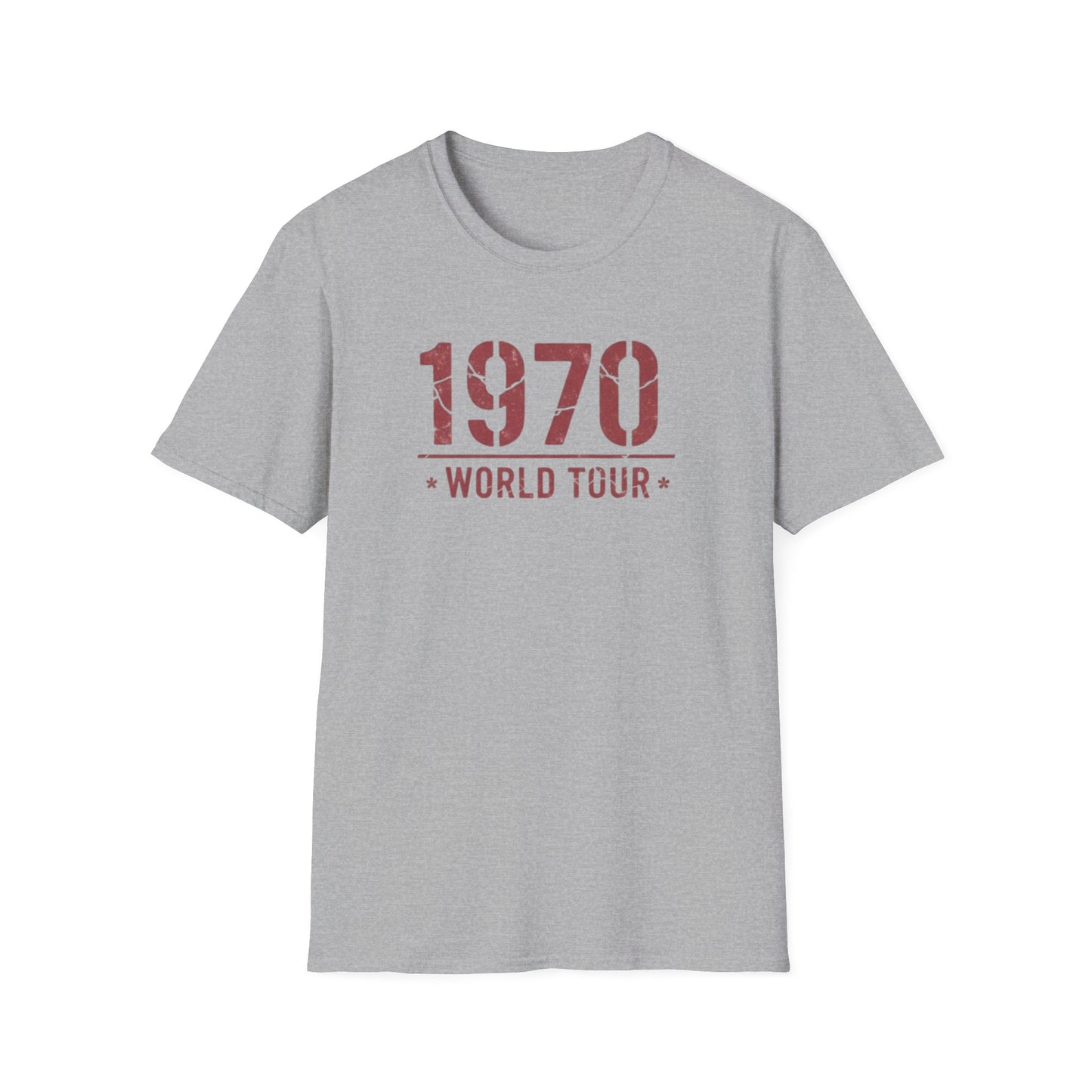 1970 World Tour T‑Shirt – Vintage Retro Concert Tee