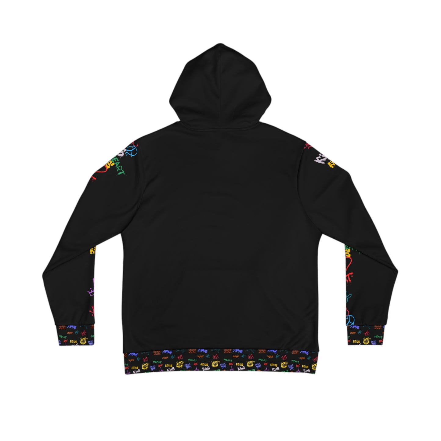 Christian Graffiti Text All-Over Print Hoodie — Colorful Motivational Streetwear