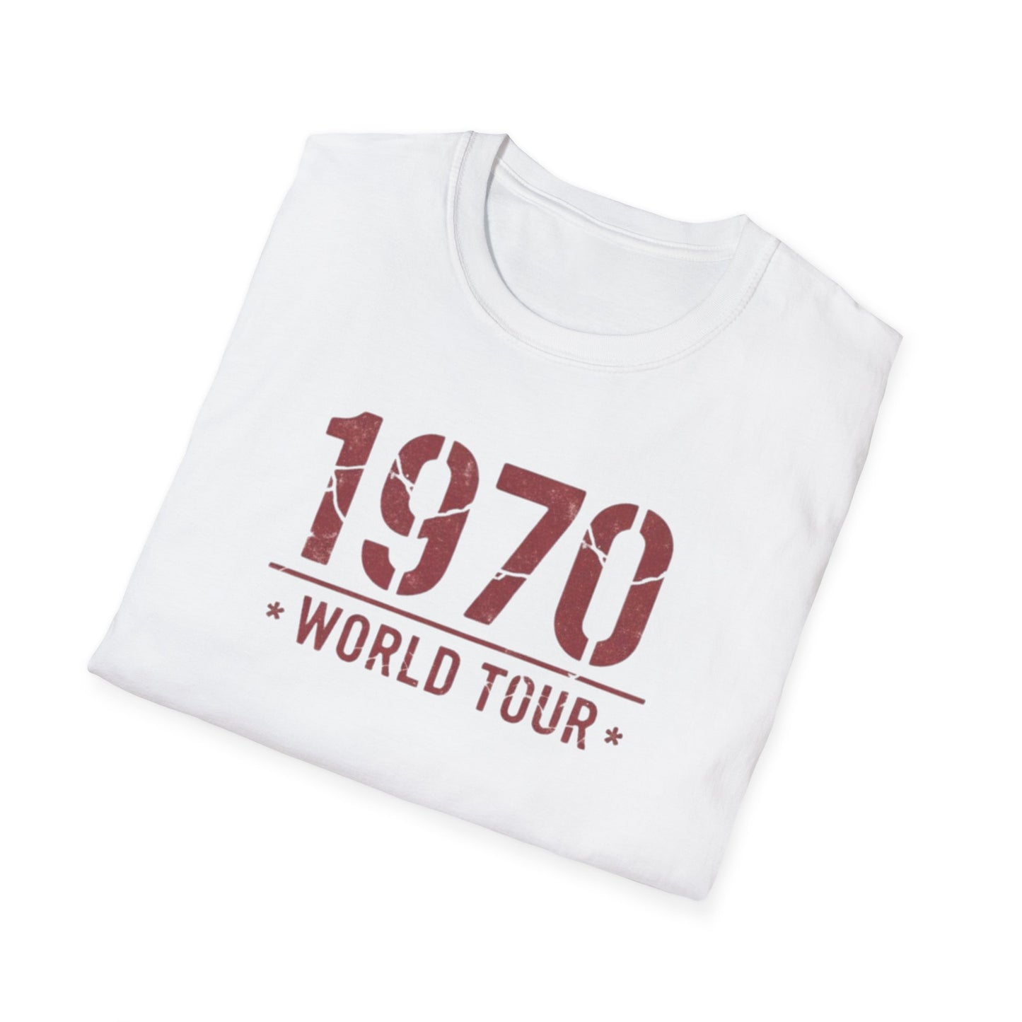 1970 World Tour T‑Shirt – Vintage Retro Concert Tee