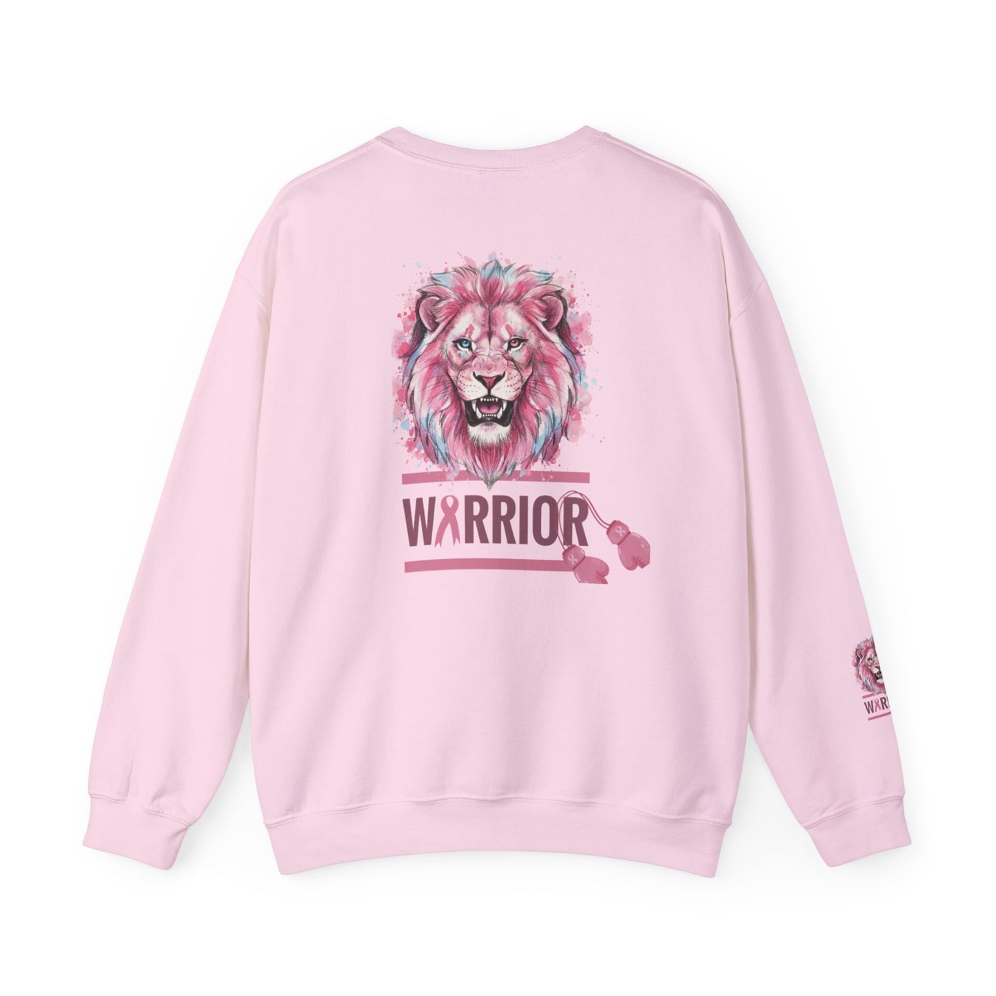Breast Cancer Warrior Sweatshirt — Pink Lion Ribbon Crewneck