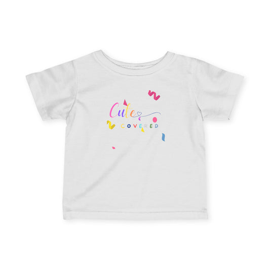 Cute and Covered Confetti Infant Fine Jersey Tee, Adorable Baby Shirt, Toddler T-Shirt, Birthday Gift, Everyday Wear