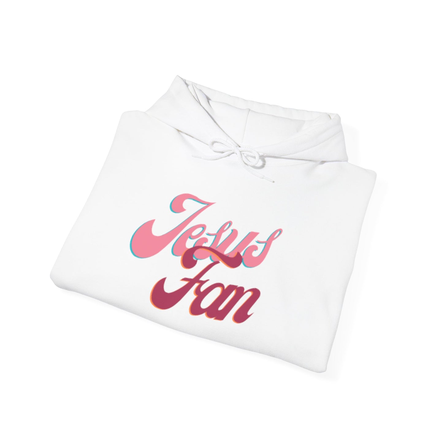 Jesus Fan Hoodie — Retro Pink Script Christian Faith Pullover