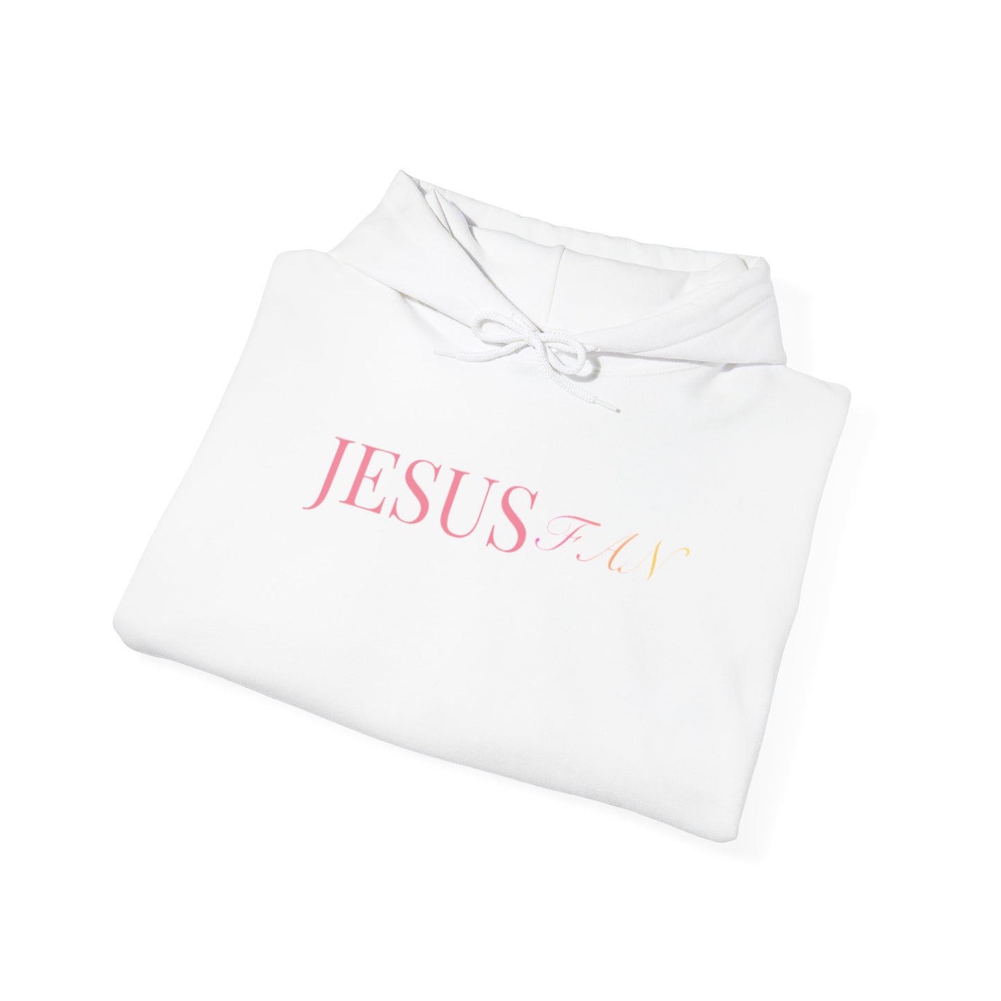 Jesus 24K Foil Hoodie — Christian Faith White Pullover