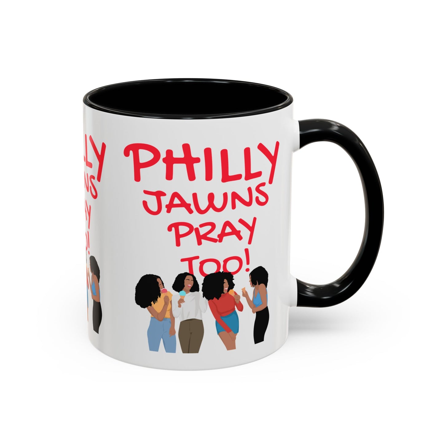 Philly Jawns Pray Too Ceramic Accent Coffee Mug (11, 15oz)