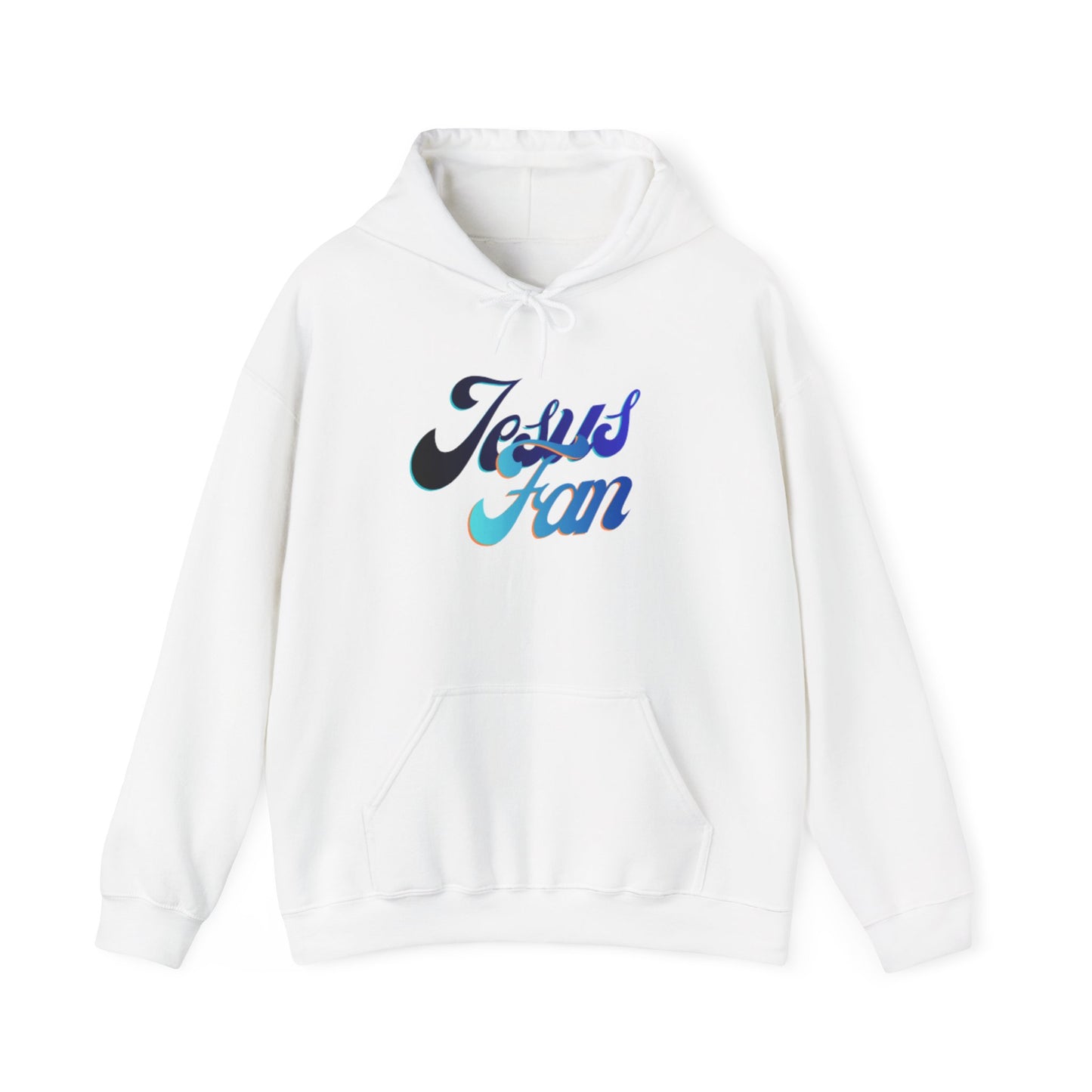 Jesus Fan Hoodie — Retro Script Christian Faith Pullover