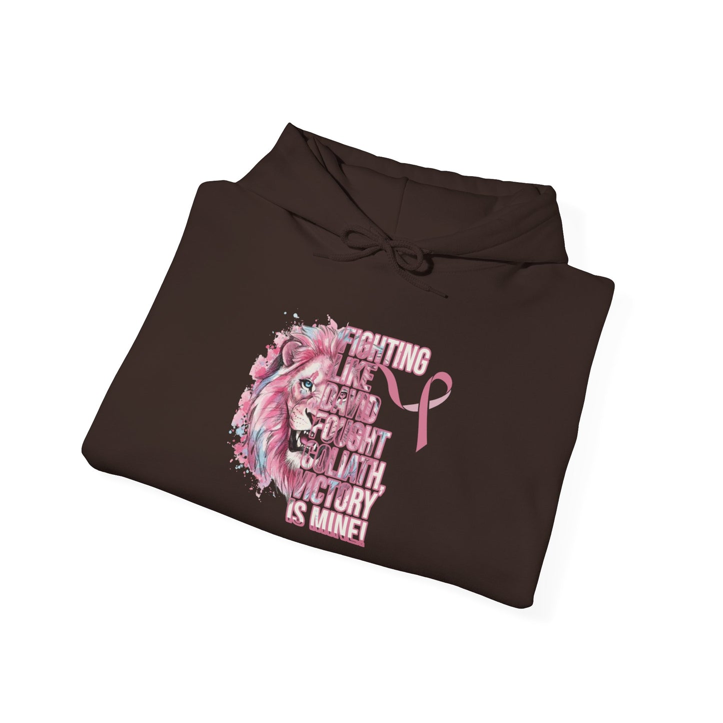 Breast Cancer Warrior Hoodie — Pink Lion Support Hoodie with 'Warrior' Design