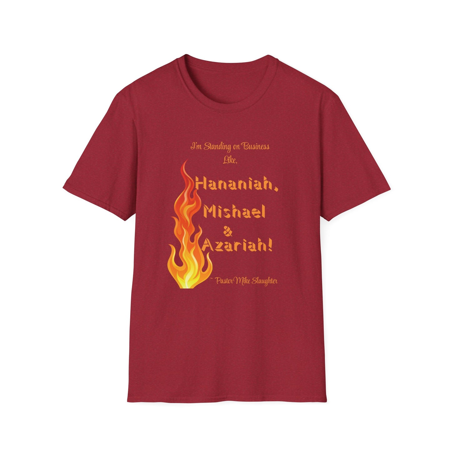 Daniel 3 Fire T-Shirt for Everyday Wear, Faith-Based Apparel, Christian Gift, Motivational Clothes, Unisex Softstyle Tee