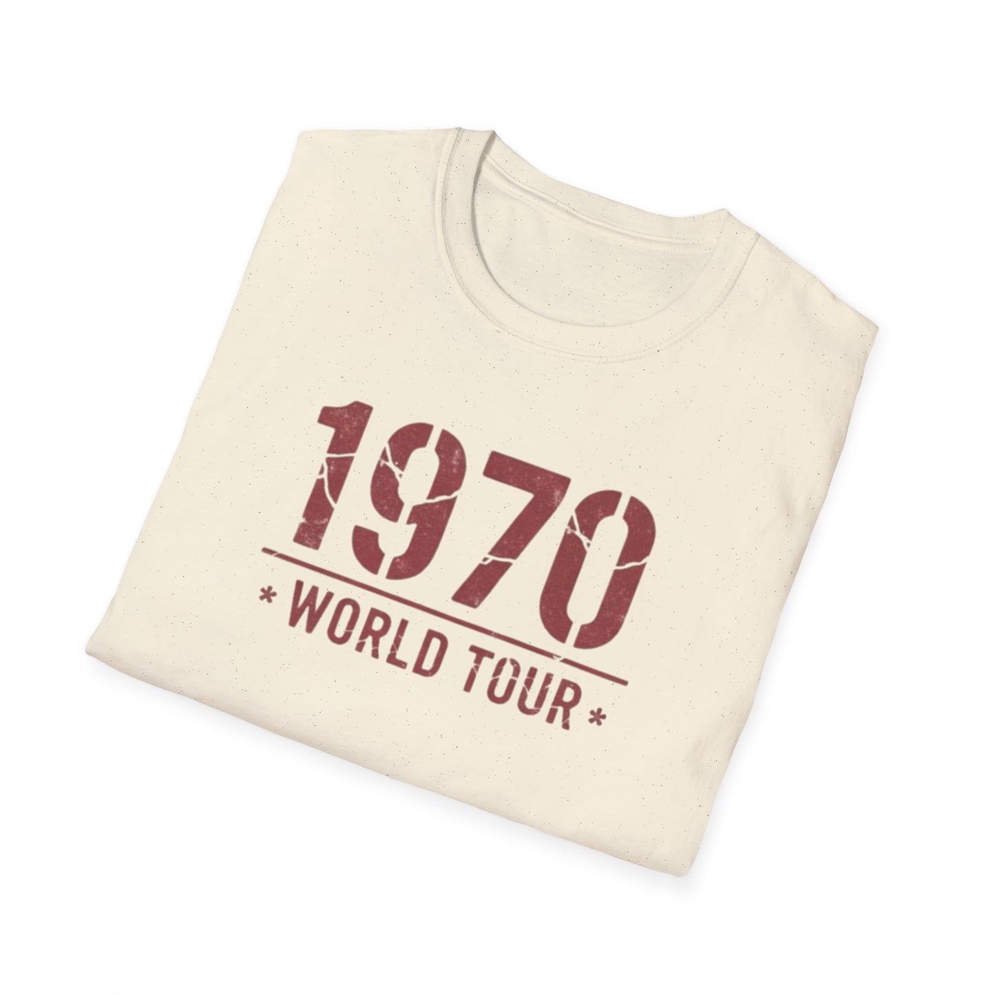 1970 World Tour T‑Shirt – Vintage Retro Concert Tee