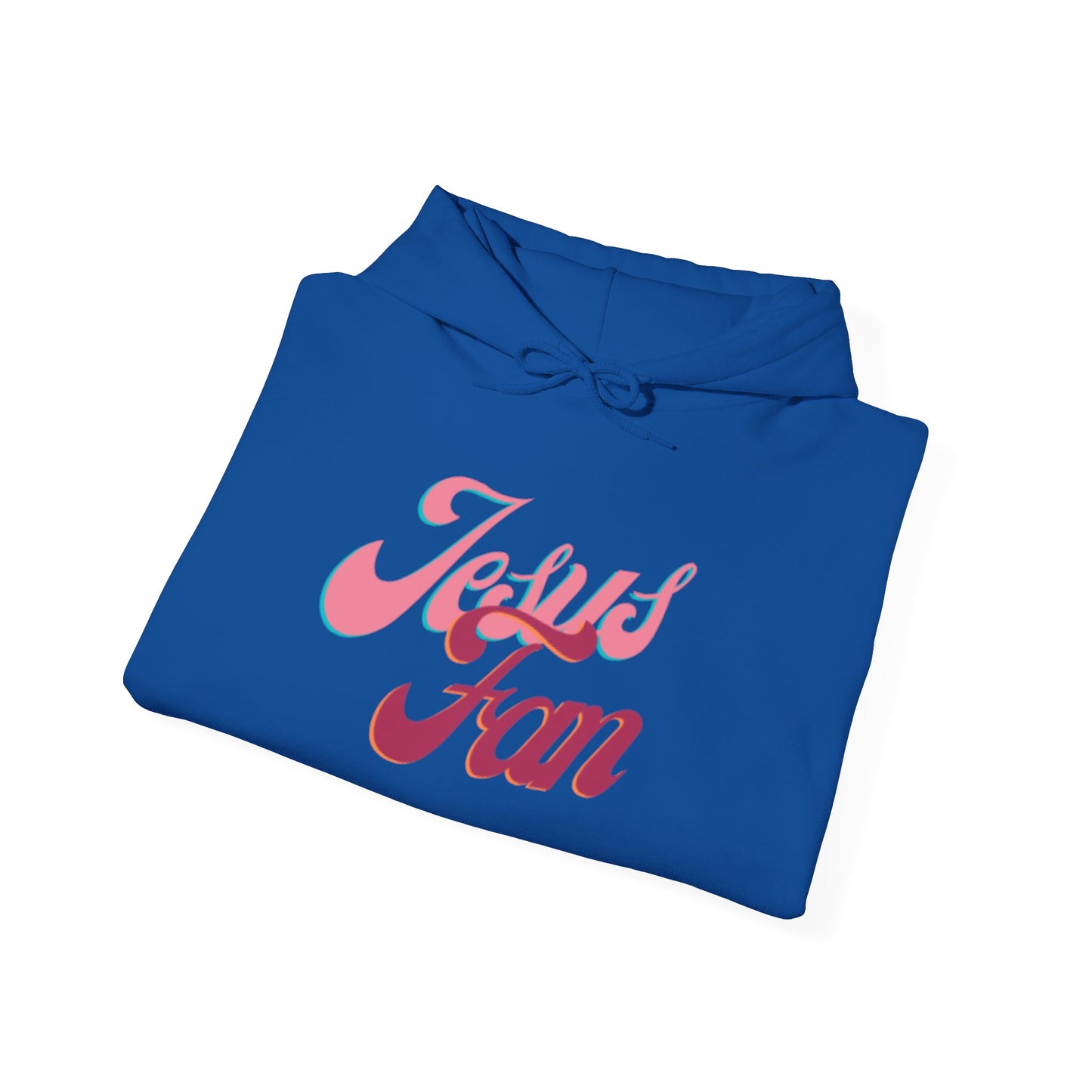 Jesus Fan Hoodie — Retro Pink Script Christian Faith Pullover