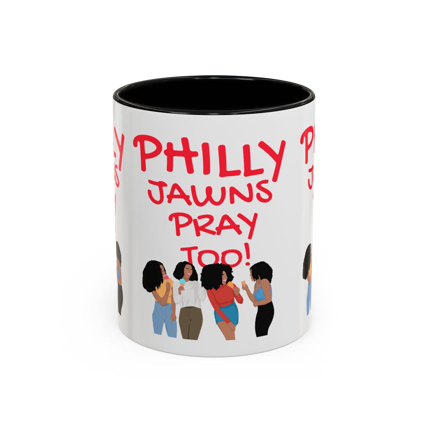 Philly Jawns Pray Too Ceramic Accent Coffee Mug (11, 15oz)