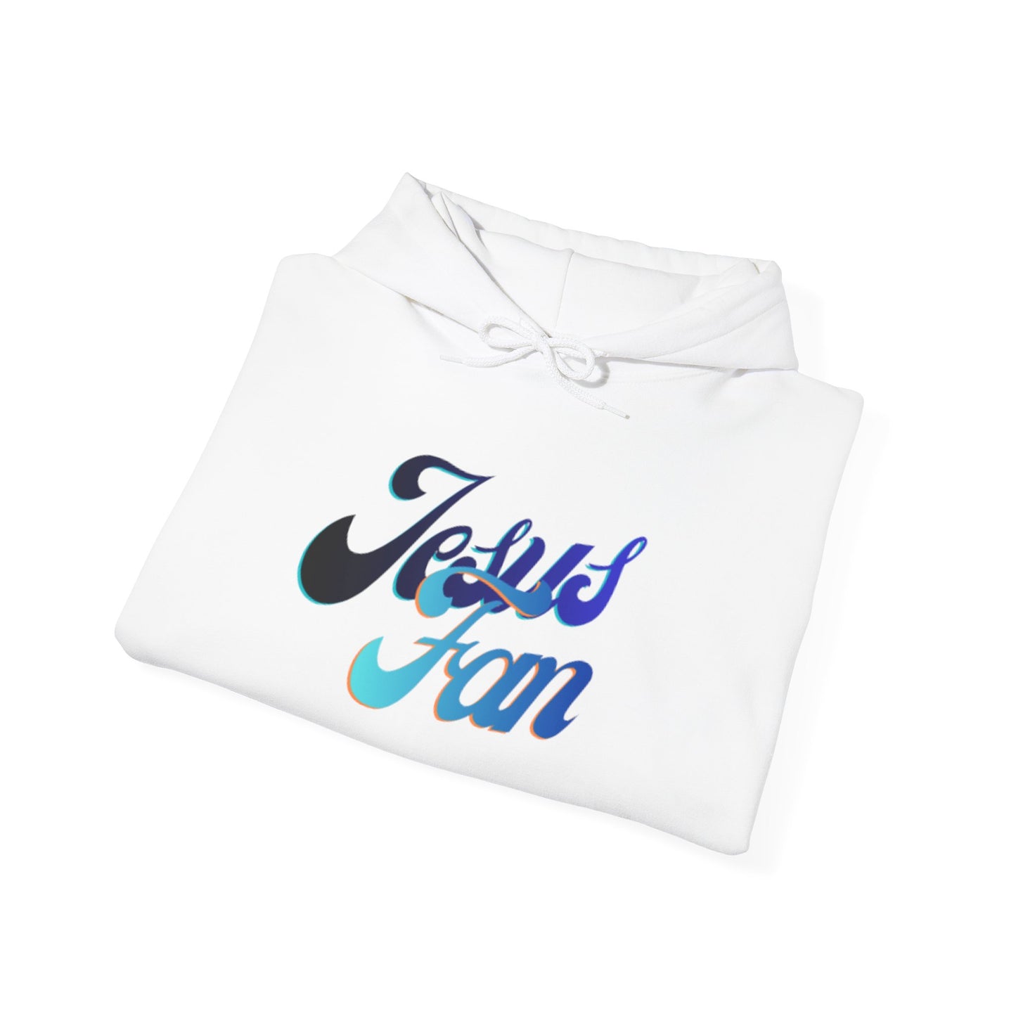 Jesus Fan Hoodie — Retro Script Christian Faith Pullover