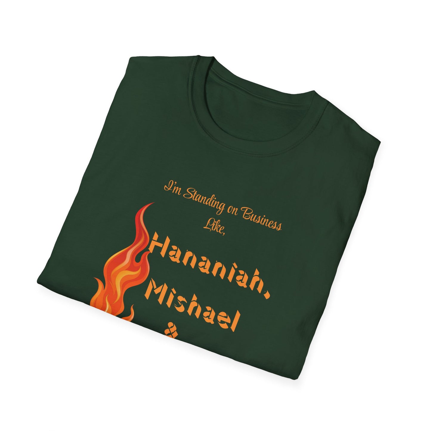 Daniel 3 Fire T-Shirt for Everyday Wear, Faith-Based Apparel, Christian Gift, Motivational Clothes, Unisex Softstyle Tee