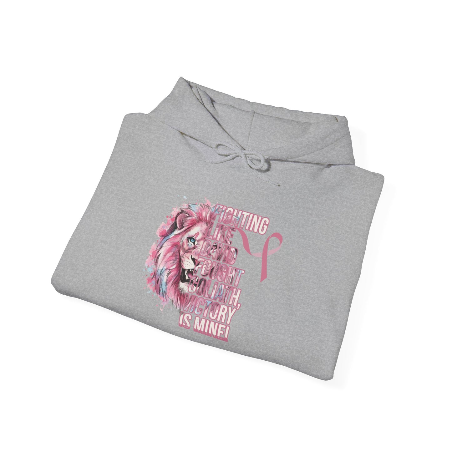Breast Cancer Warrior Hoodie — Pink Lion Support Hoodie with 'Warrior' Design