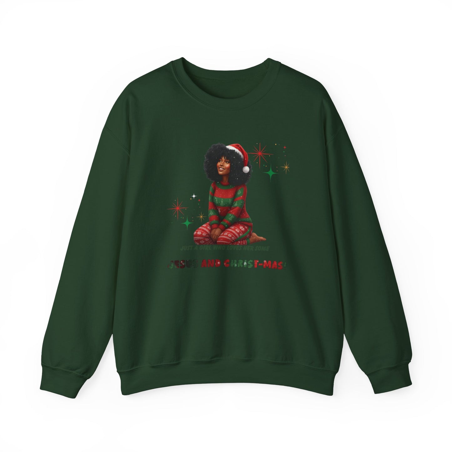 Just a girl... Jesus and CHRIST-mas Unisex Heavy Blend™ Crewneck Sweatshirt