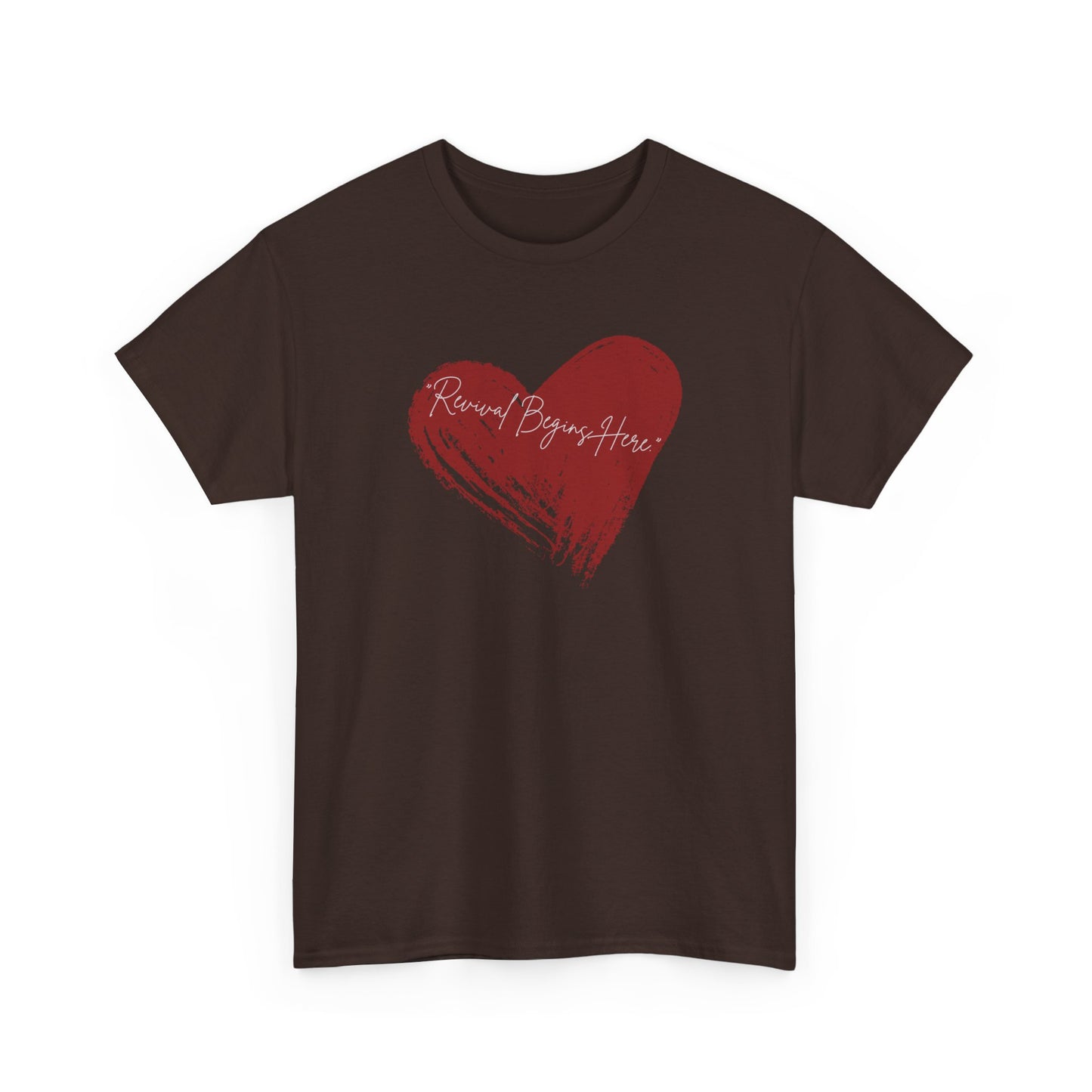 REVIVAL BEGINS HERE  Unisex Heavy Cotton Tee – Perfect for Love Celebrations